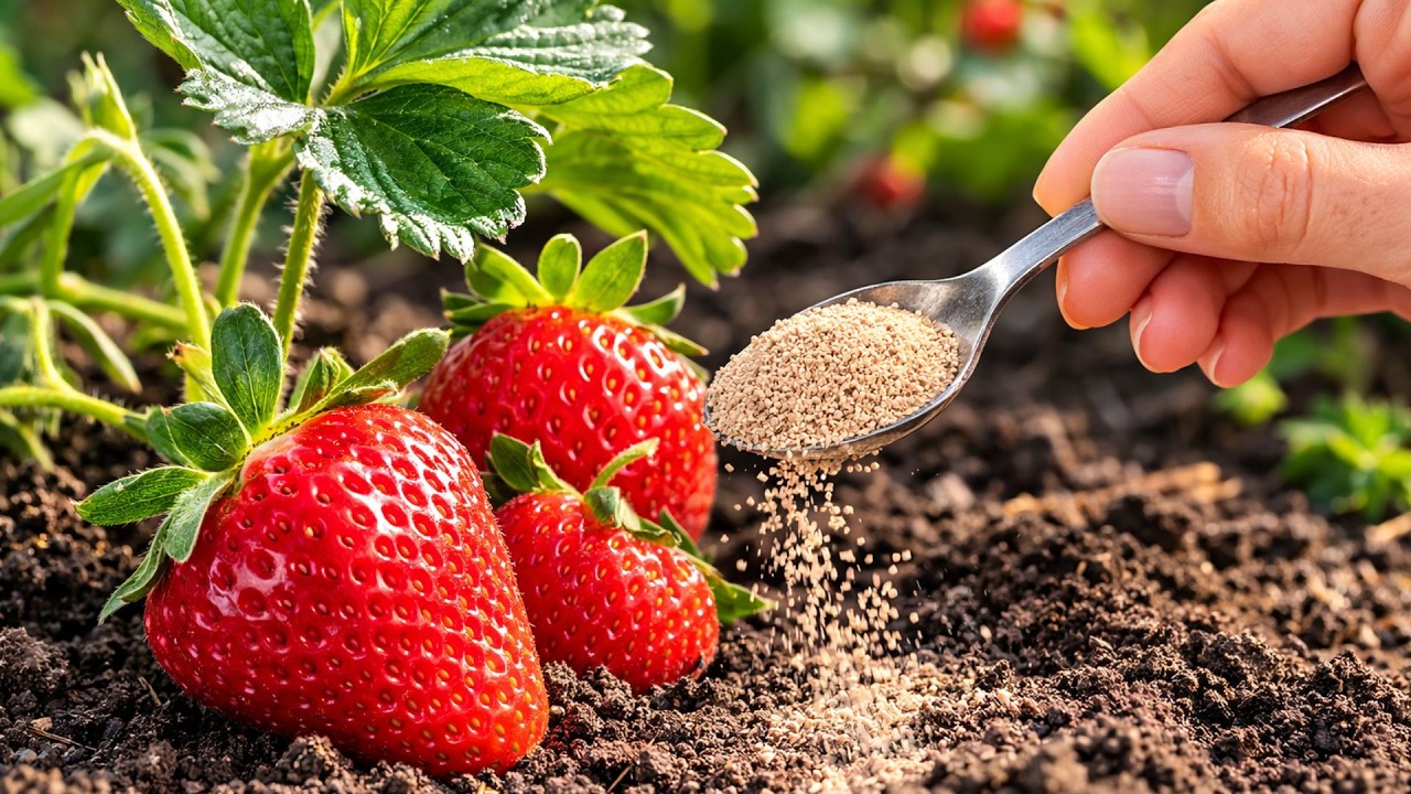 DER KRÄFTIGSTE DÜNGER FÜR ERDBEEREN! Die Ernte wird Sie überraschen!