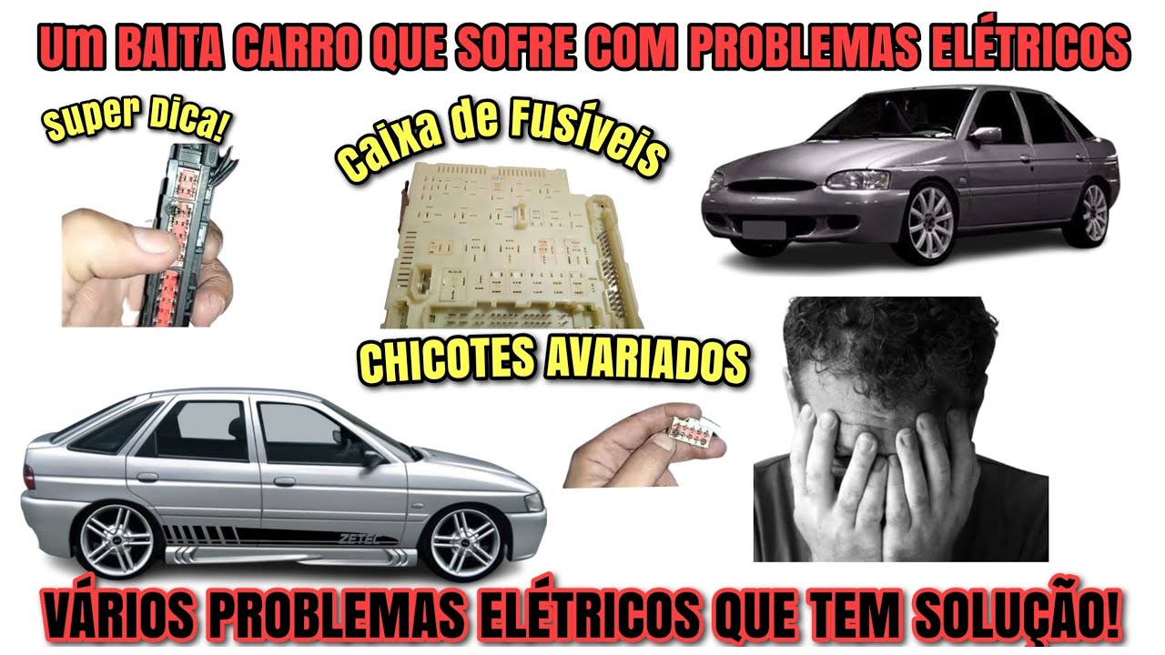 ESCORT ZETEC 97- Problemas na Caixa de Fusíveis e Chicotes. Fiação Interna dos Faróis esfarelados