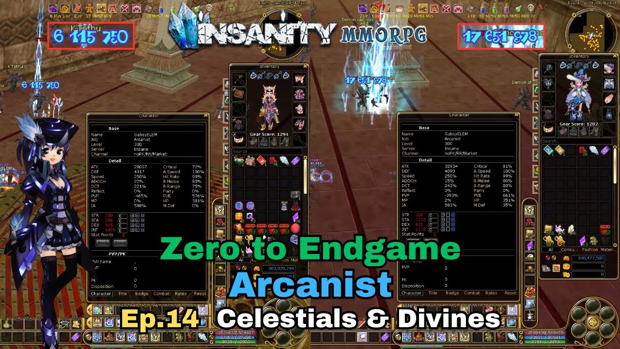 Insanity FlyFF - Arcanist ZTE - Ep.14 - Celestials & Divines