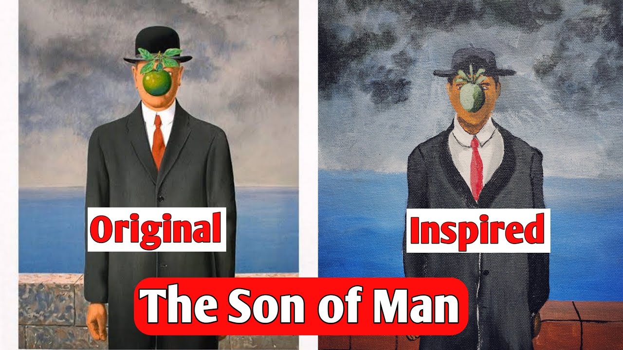 How to draw The Son of Man (Rene Magritte) | Surrealism painting