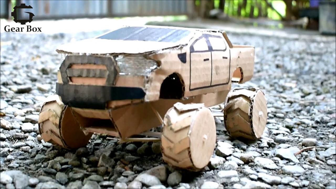 How to make a toy car FORD RANGER using Cardboard
