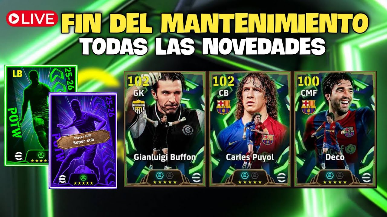 🔴FIN DEL MANTENIMIENTO 🔥TODAS LAS NOVEDADES 🔥NUEVOS EPICOS🔥COMENTA Y UNETE🔥 #efootball