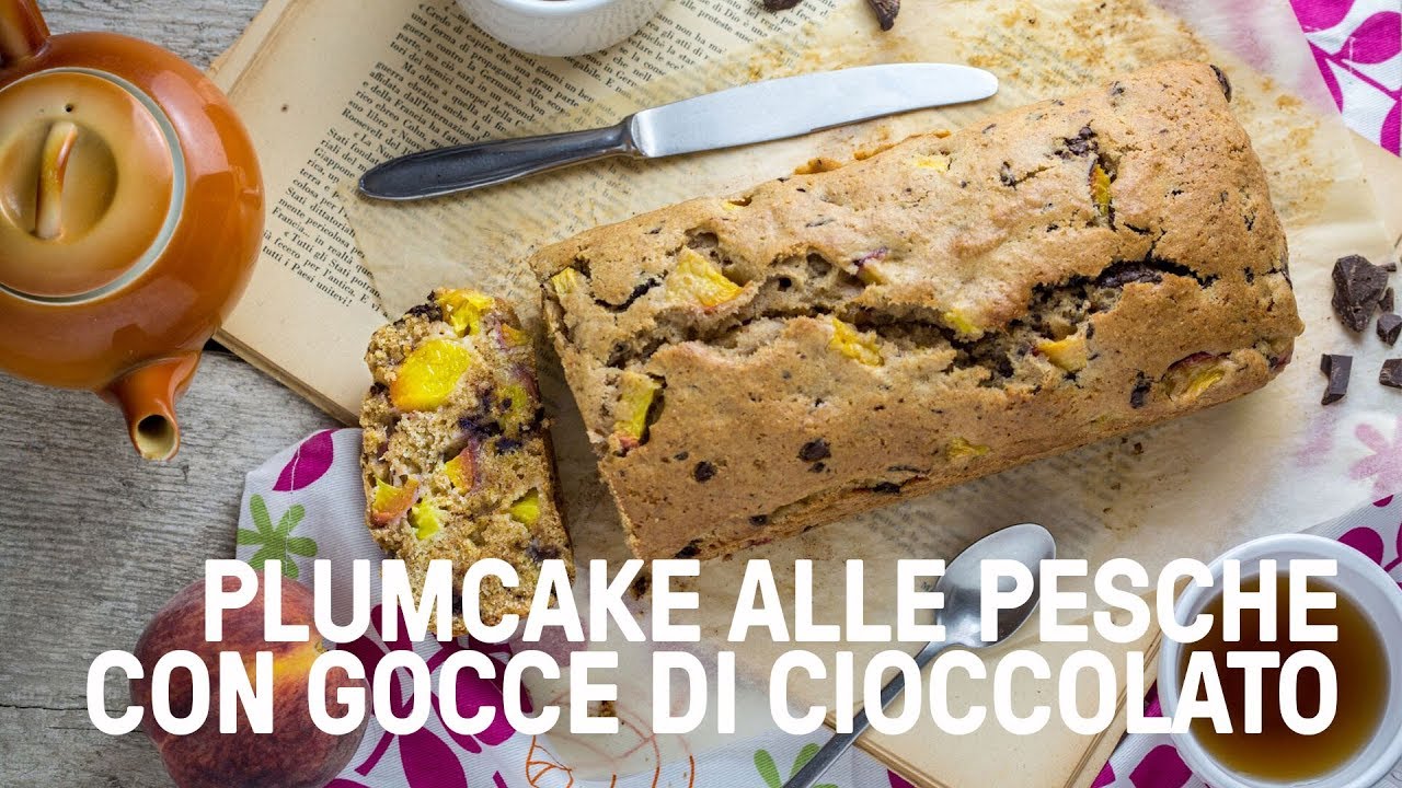 Plumcake vegano alle pesche e cioccolato