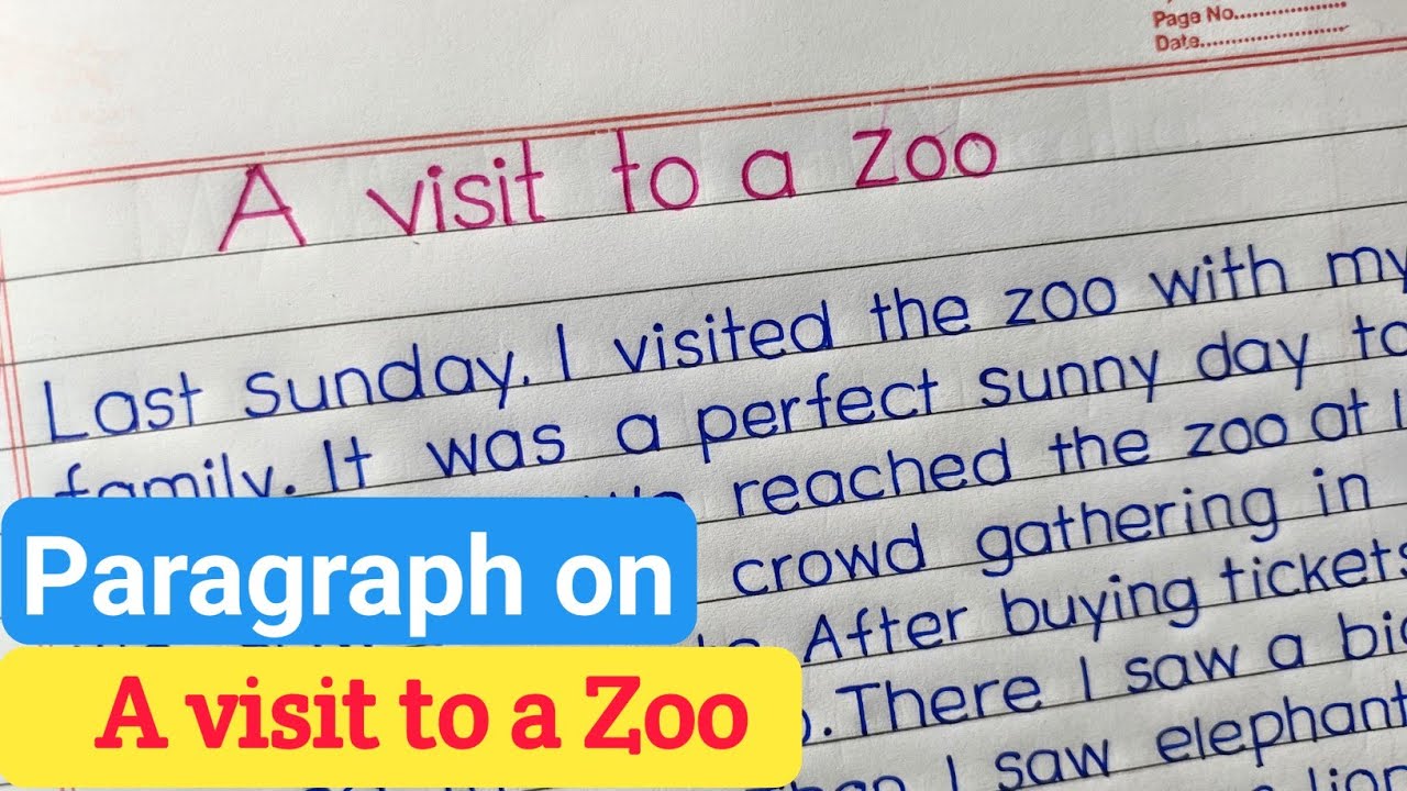 A visit to a zoo short paragraph || essay on a visit to a zoo ||