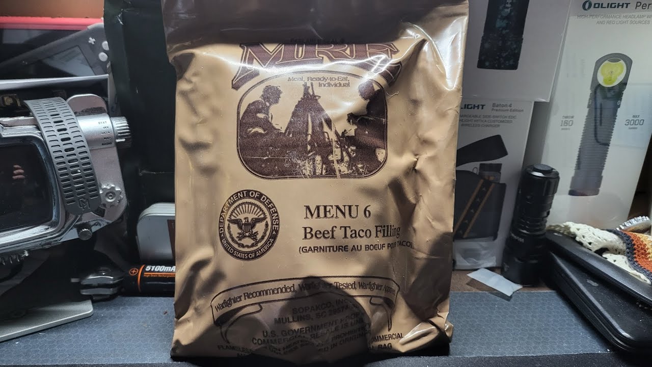 U.S MRE MENU #6 BEEF TACO FILLING REVIEW