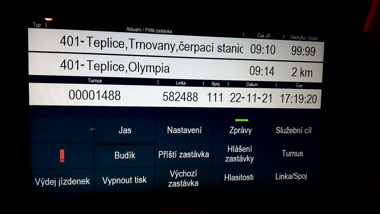(Mhd Teplice) Řetězec hlášení linky 488.