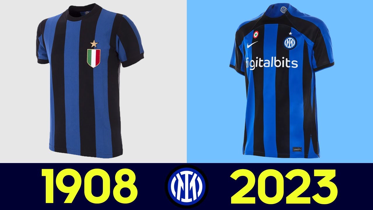⚽ История (Эволюция) Формы Футбольного Клуба Интер 2022-23 (2023) | Все Футболки Интера 22/22 ⚽