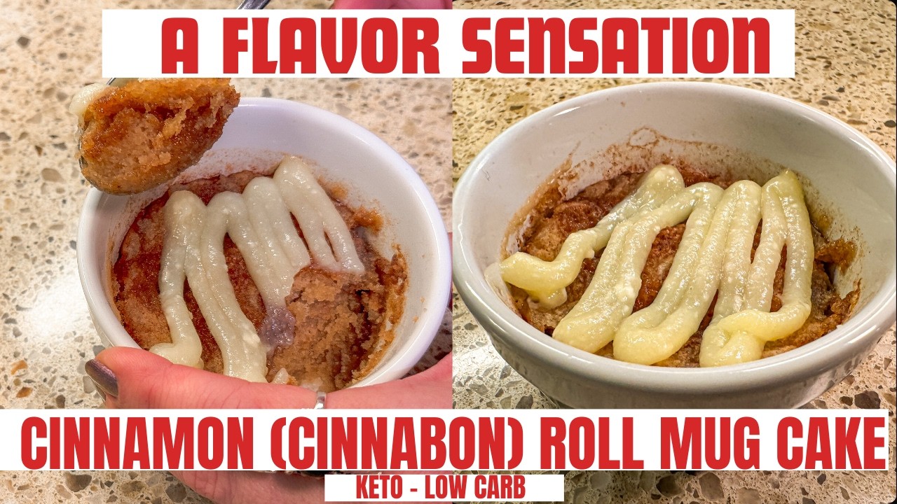 Low Carb Cinnabon Mug Cake
