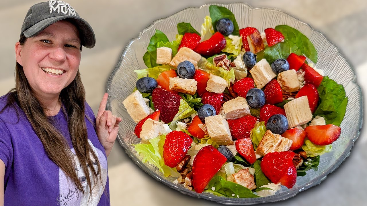 This Simple Strawberry Salad Tastes Like Summer in a Bowl! ☀️