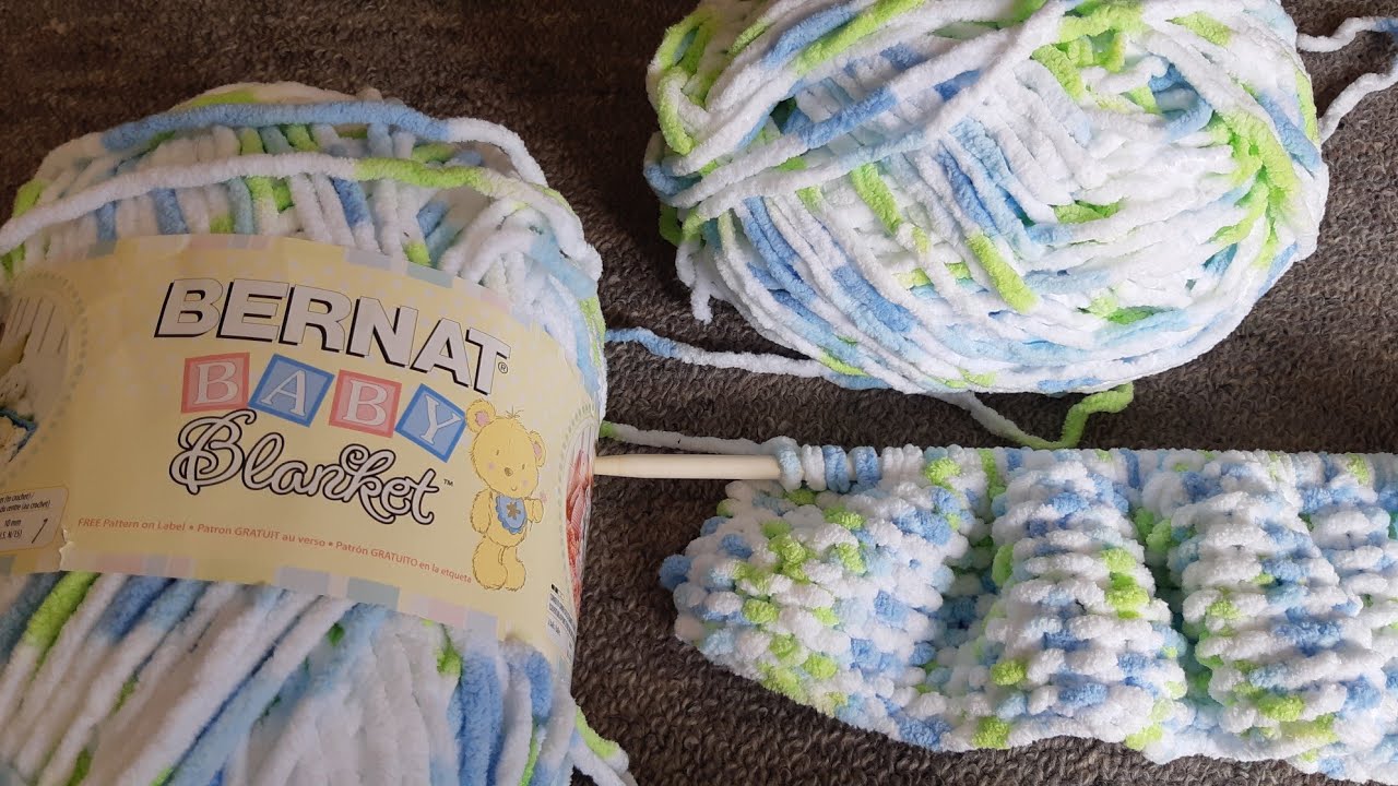 Вяжем из пряжи Bernat Baby Blanket!