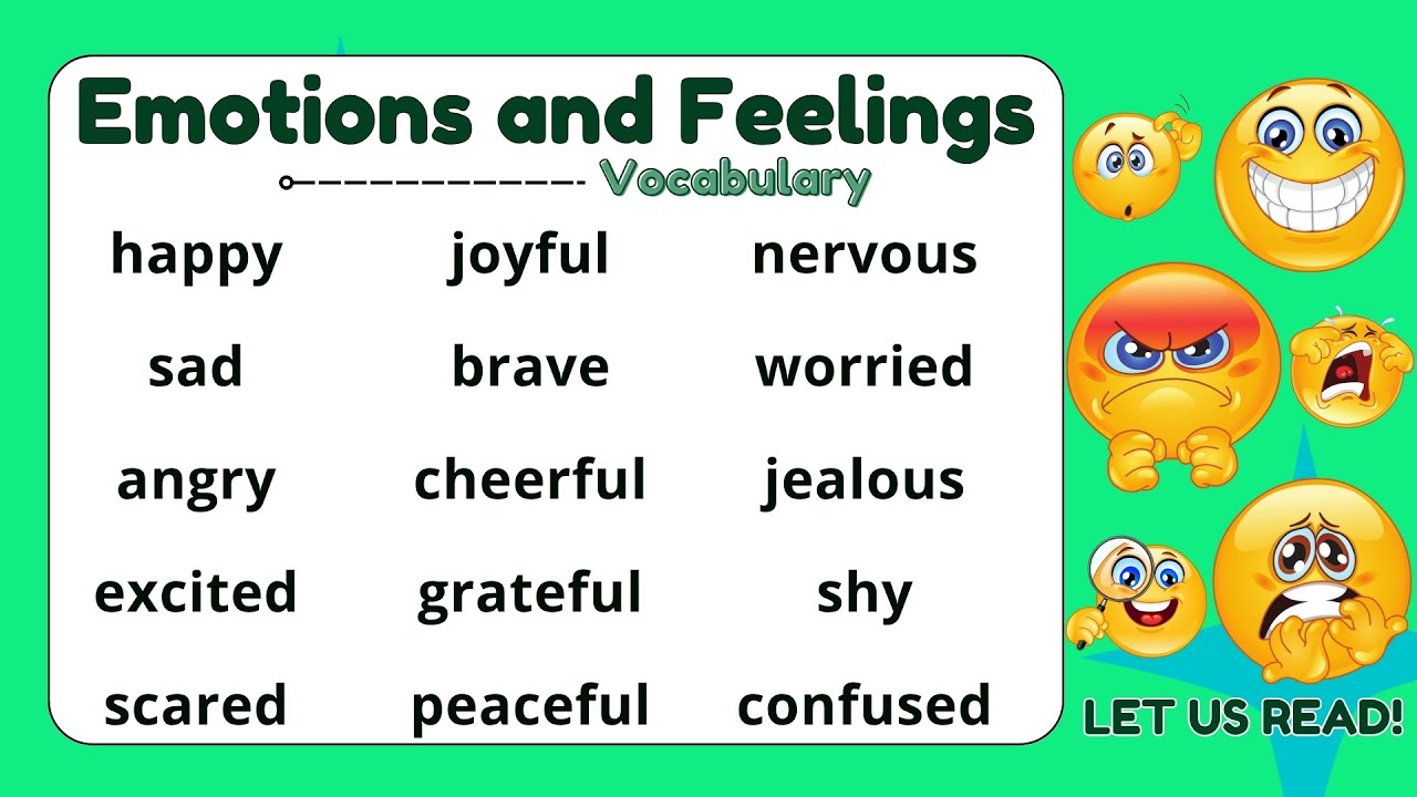 EMOTIONS AND FEELINGS VOCABULARY | Easy English Words | Read along with me | with Teacher Jake