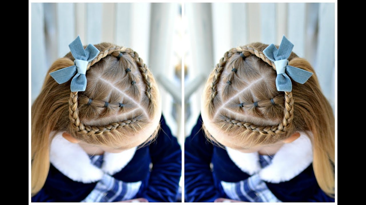 Girl's Dressy Hairstyle: Half Up Braided Frame