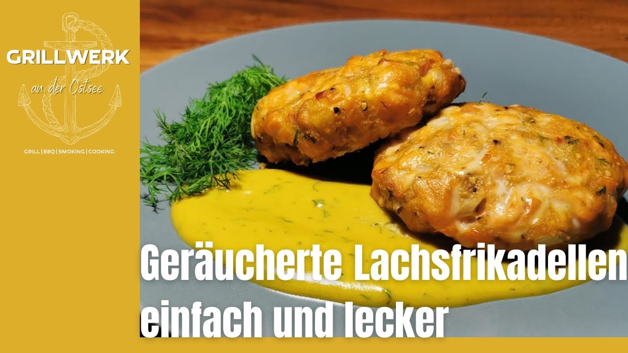 Geräucherte Lachsfrikadellen mit Honig-Senf-Soße – Einfach & lecker!