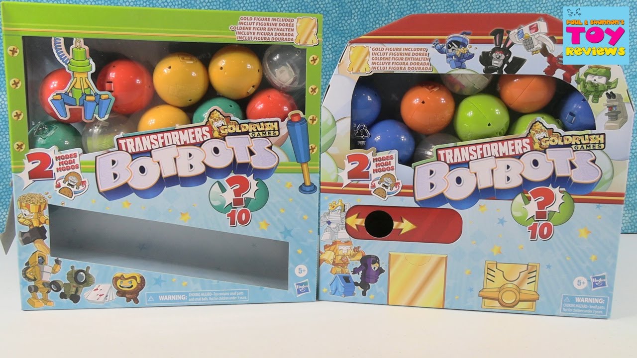 Transformers Bot Bots Goldrush Games Vending Machine Packs Unboxing Review | PSToyReviews