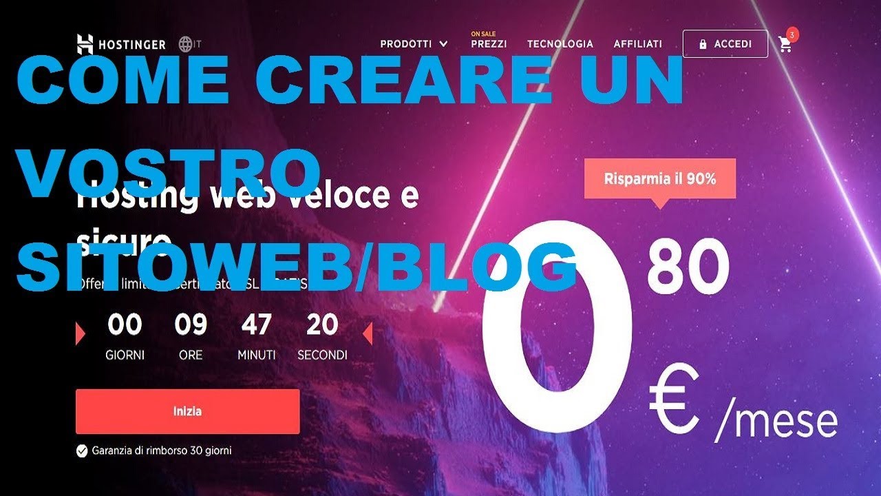 Creare un sito web / blog in modo facile e veloce - Hostinger TUTORIAL [ITA]