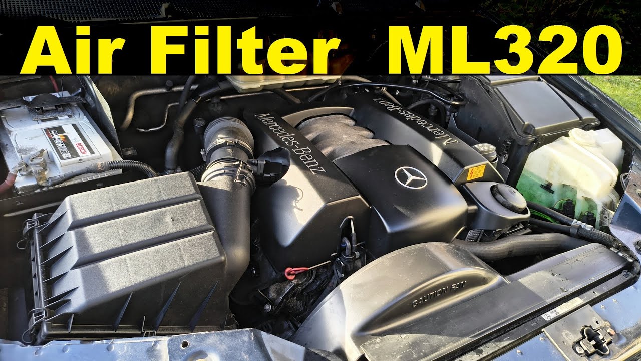 How to replace Air Filter / Jak vyměnit Vzduchový Filtr - Mercedes-Benz ML (W163) 320 V6