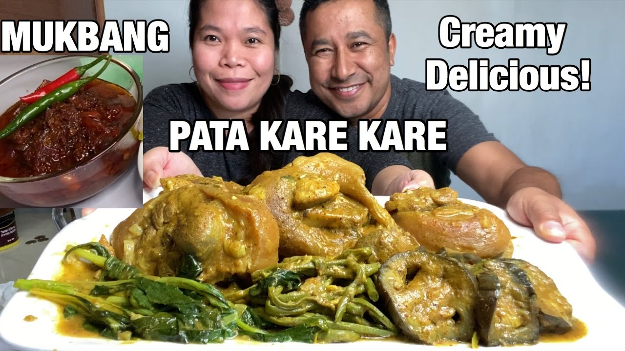PATA KARE KARE+SPICY BAGOONG ALAMANG/PINOY STYLE MUKBANG