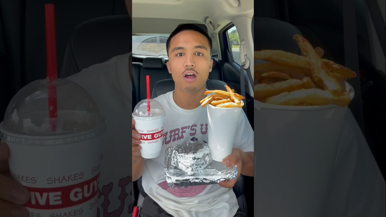 Trying Five Guys menu hacks😂 #shorts