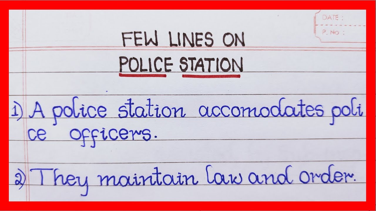 Few Lines on Police Station in English | 10 Lines on Police Station | About Police Station