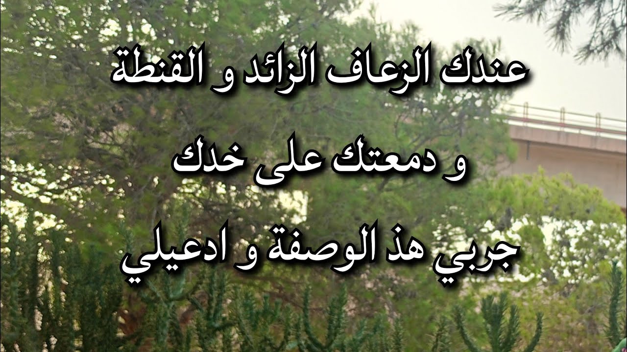 من اليوم تولي كالم وتتغلبي على الزعاف و القنطة و الاكتئاب جربي هذ الوصفة وادعيلي