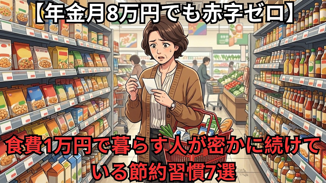 【年金月8万円でも赤字ゼロ】食費1万円で暮らす人が密かに続けている節約習慣7選