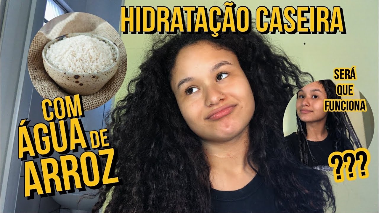 HIDRATAÇÃO CASEIRA com ÁGUA de ARROZ ! Será que Funciona ?!