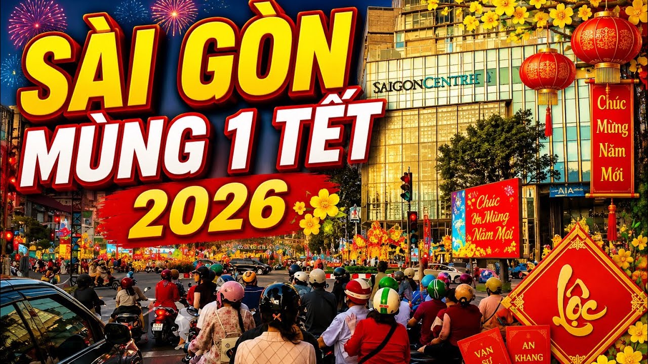 Sài Gòn ngày Mùng 1 Tết Bính Ngọ 2026