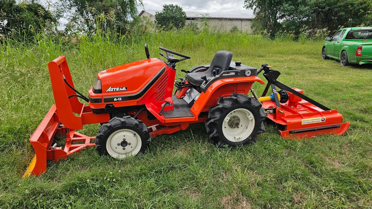 ❌️ขายแล้ว❌️KUBOTA ASTE A-13  อุปกรณ์ใบดัน+หางตัดหญ้า