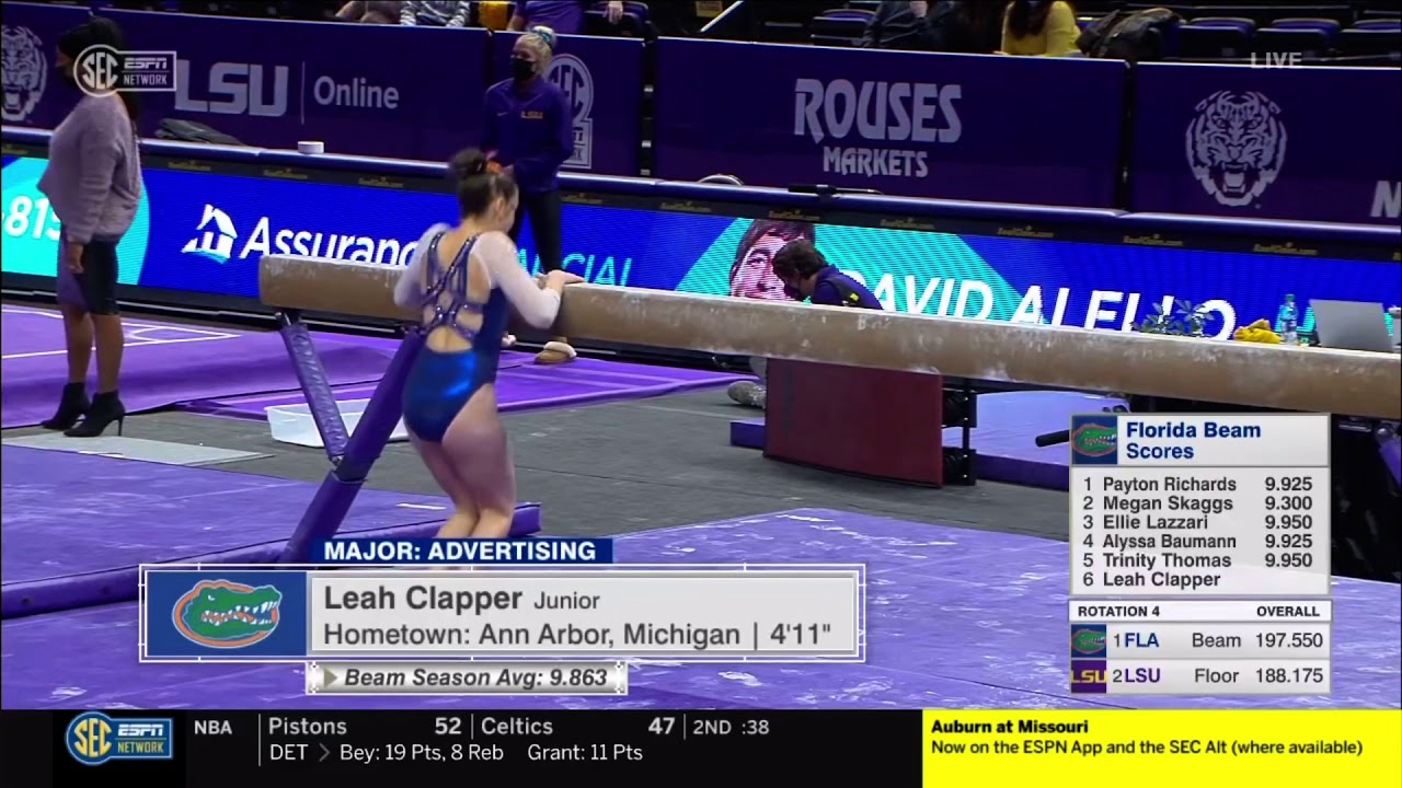 Leah Clapper Beam Florida @ LSU 2021 9.900
