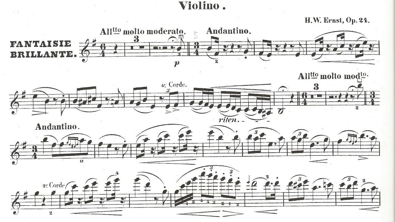 Fantasie brilliante sur 'Le Prophète', Op.24 By Heinrich Wilhelm Ernst (with Score)