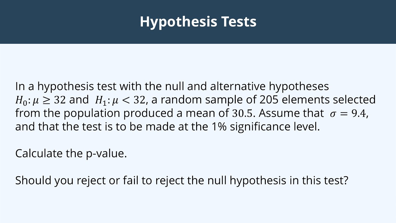 Hypothesis Tests - 11