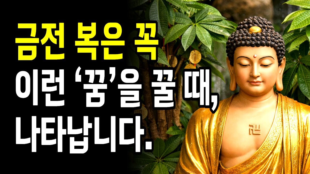 이런 꿈을 꾼다면, 막혔던 금전운이 뚫리는 징조입니다 │불교명언│명언│ 인생 조언│인생명언│금전운│