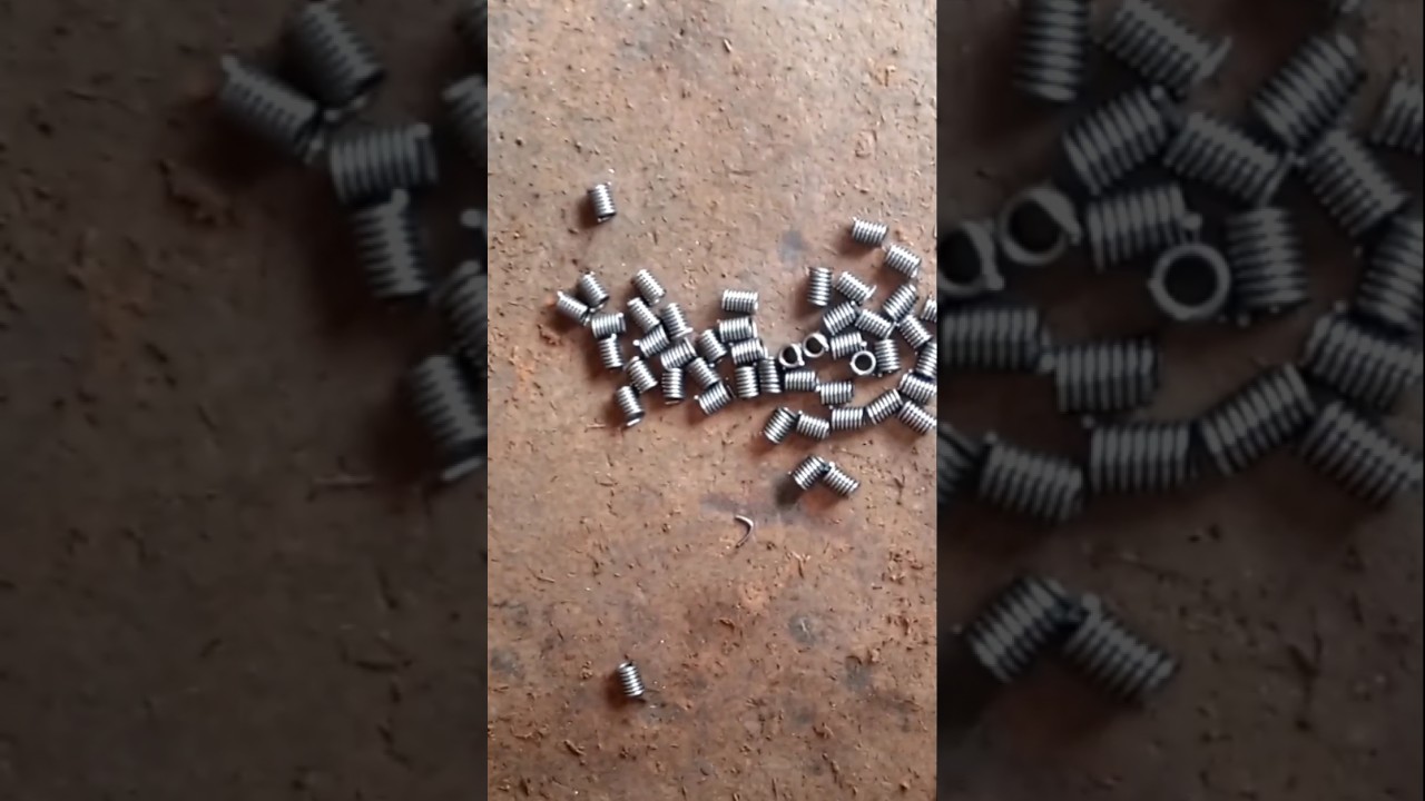 Small Springs, Big Skill! | Precision Metal Coil Making #wood #art #shortvideo