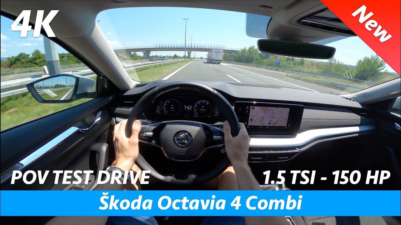 Škoda Octavia 4 Combi - POV тест-драйв и обзор в 4K | 1,5 TSI - 150 л.с., разгон 0 - 100 км/ч