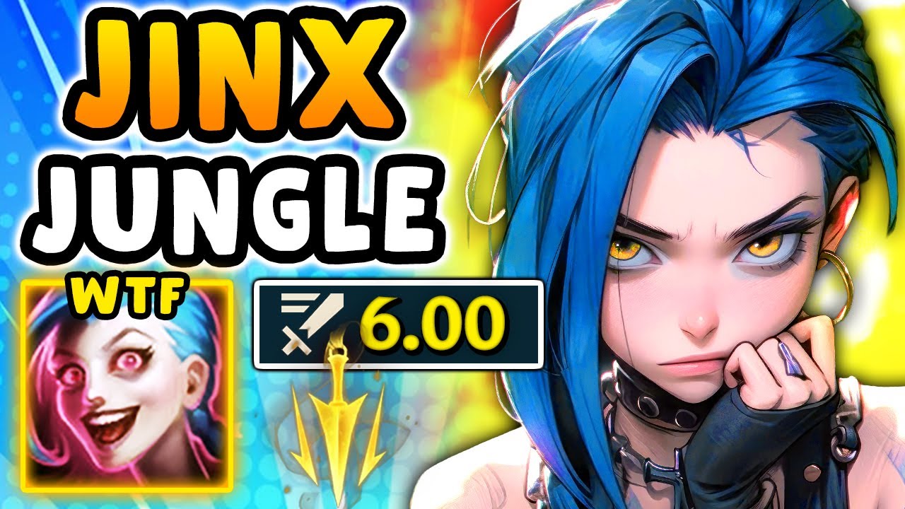 My 6.0 Attack Speed Jinx jungle build MELTS the entire enemy team in 1 second