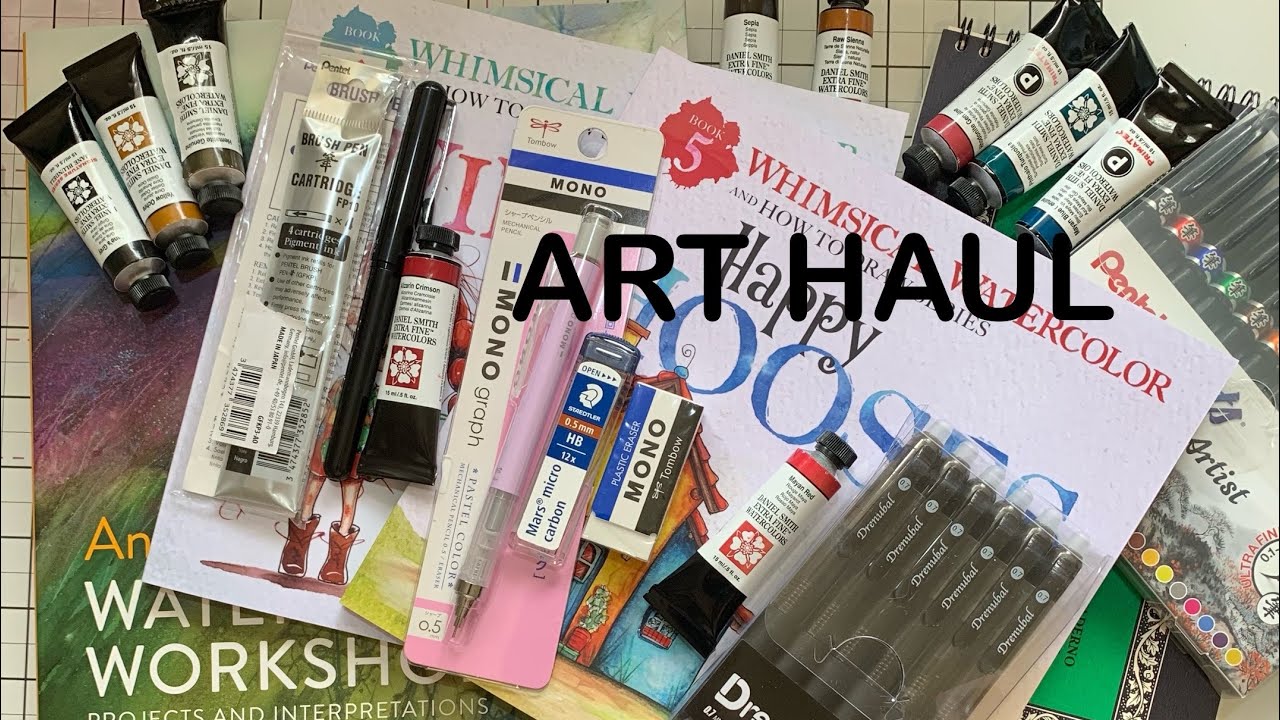 Art Haul - what did I buy? Daniel Smith, Books, Pens, Swatching and MORE #watercolor