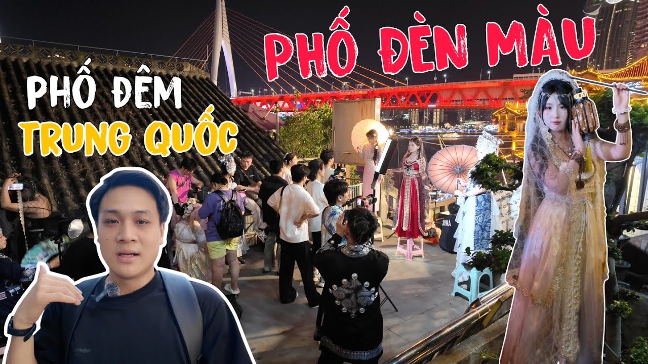 Choáng ngợp PHỐ ĐÈN MÀU Hồng Nhai Động - Có gì HOT mà gái đẹp Trùng Khánh Trung Quốc đổ xô chật kín?
