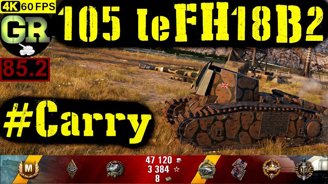 85_World of Tanks 105 leFH18B2 WoT Replay - 8 Kills 2.1K DMG(Patch 1.4.0)
