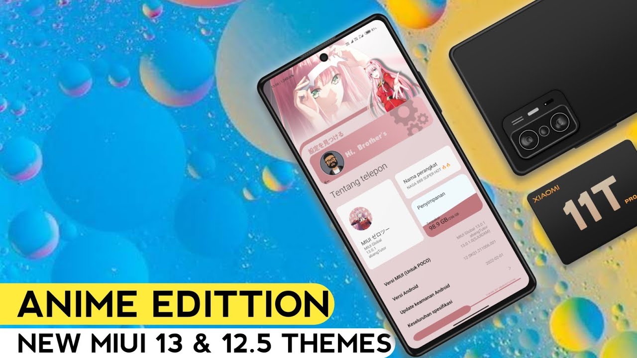 Rekomendasi Tema miui 13 Terbaru - Edisi Anime dan kartun, Bisa dipakai di miui 12.5 !!!