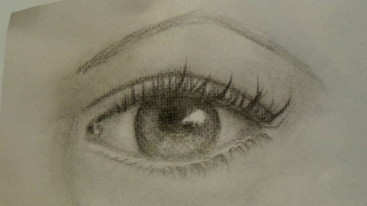 How to draw eyelashes, and shade an eye  step by step