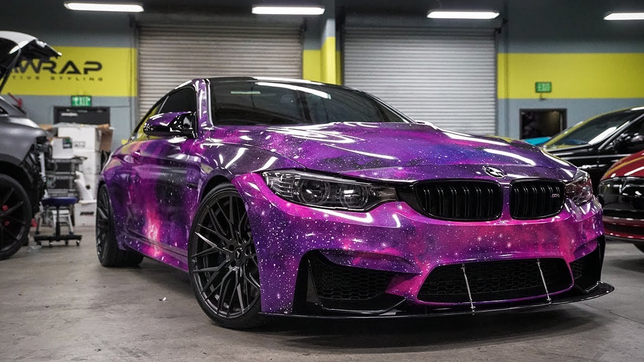 Psychedelic GALAXY Wrap BMW M4...OUT OF THIS WORLD!!!
