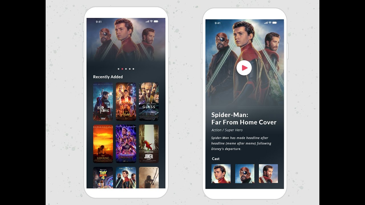 Movies Screen UI UX Design - Speed Art Tutorial