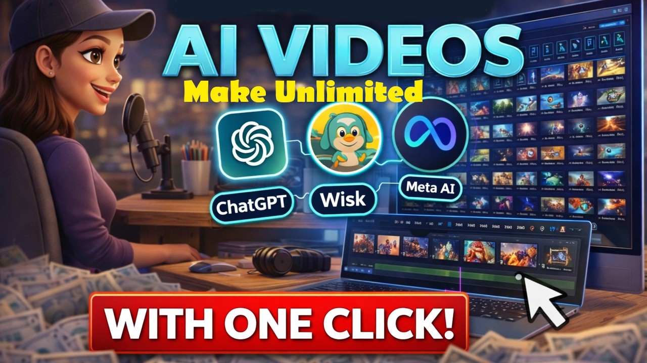 Make Unlimited AI Videos with ONE Click 🤯 | Full Automation Tutorial (ChatGPT + Wisk + Meta AI)