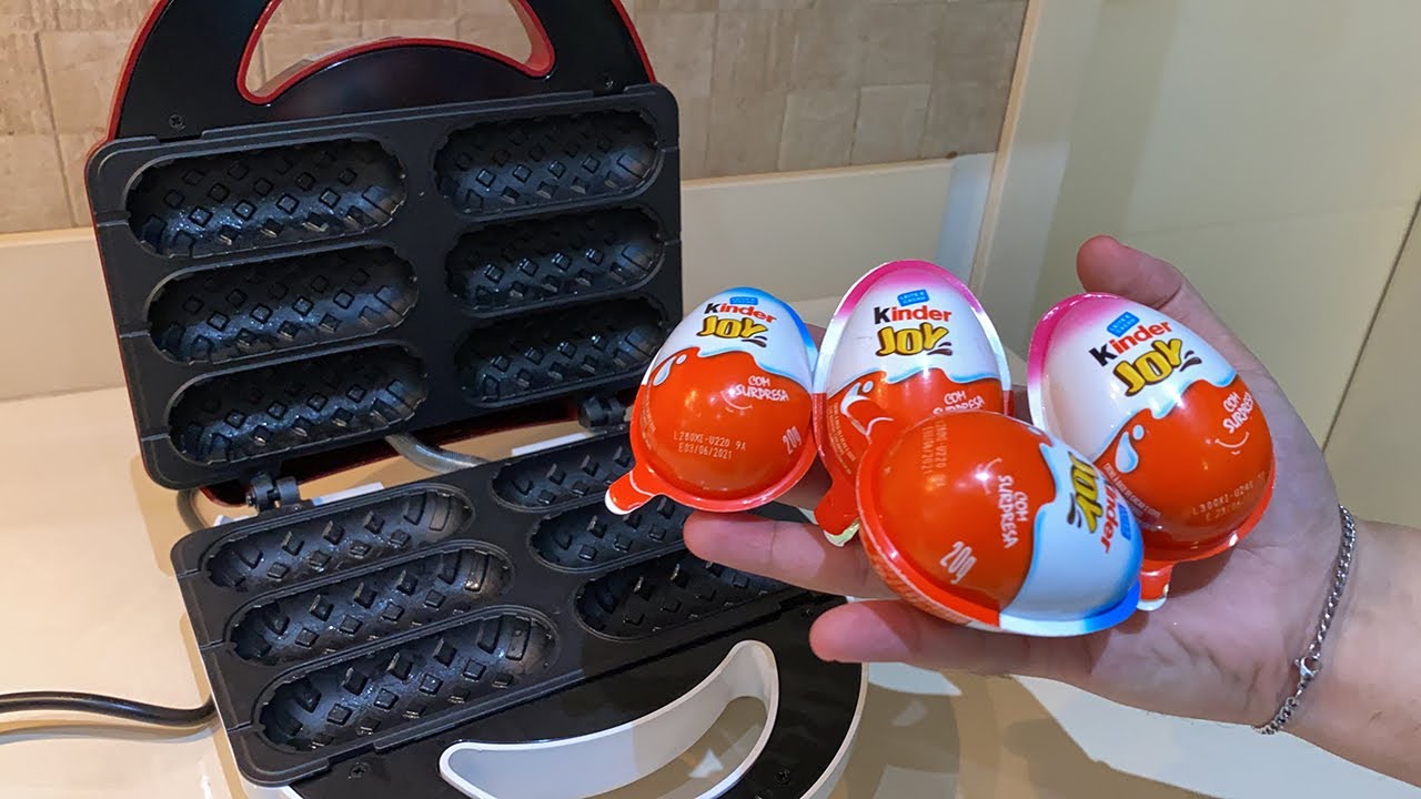 COLOQUEI KINDER JOY NA MÁQUINA DE FAZER CREPE E OLHA O QUE VIROU!!!