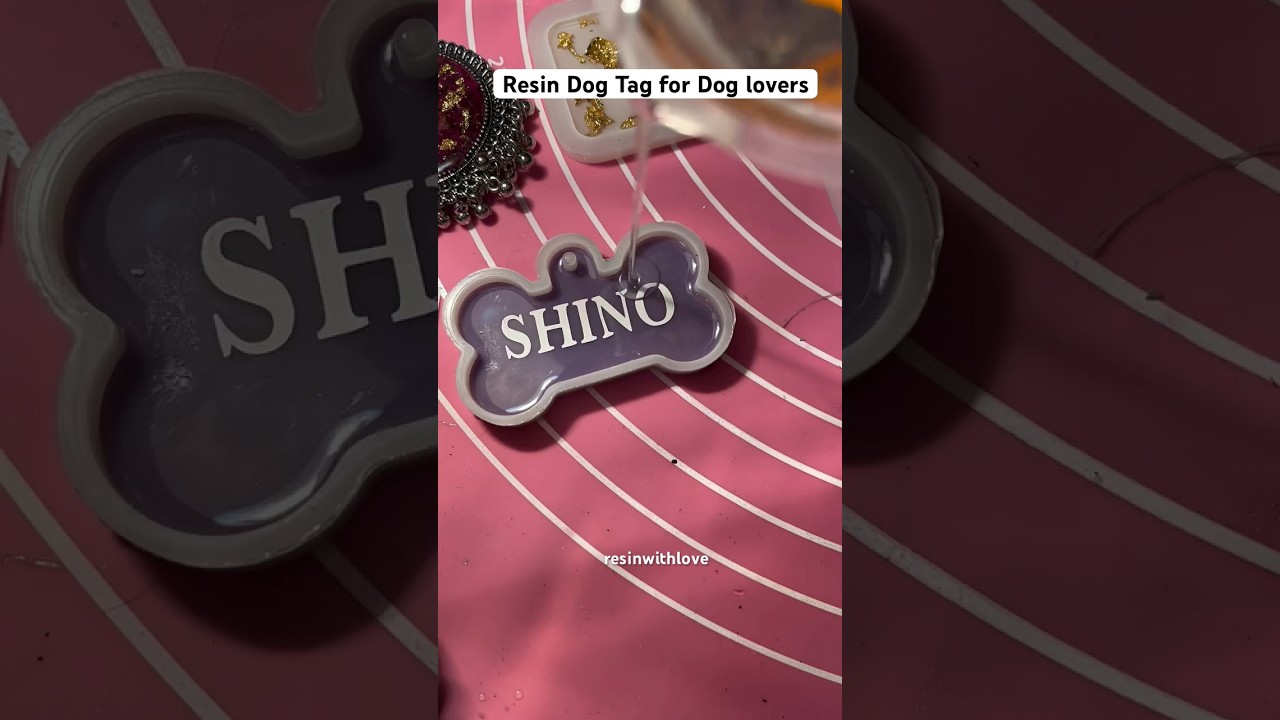 Resin Dog tag tutorial| how to make resin tag #dogtags #dog #resintag #resinpettag #smallbusiness