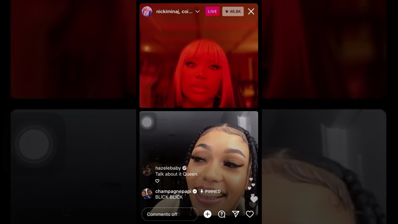 Nicki Minaj and Coi Leray go live and talk sexuality and new release #nickiminaj #coileray #hiphop