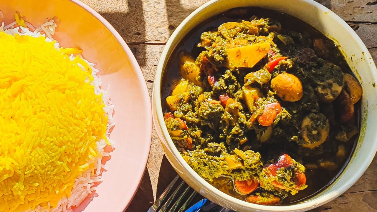 😱no meat💯 The recipe for meatless vegetable soup with an extremely( ghorme sabzi) delicious taste😋✔️