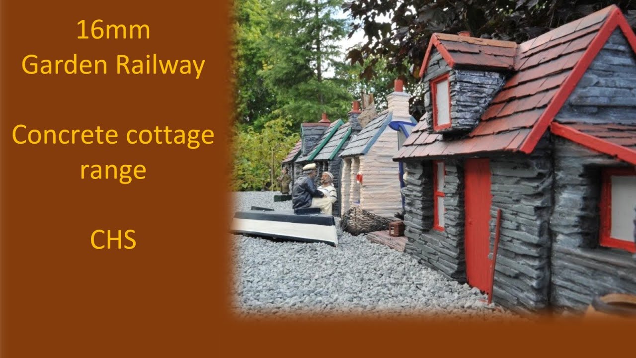 16mm Garden Railway concrete cottages