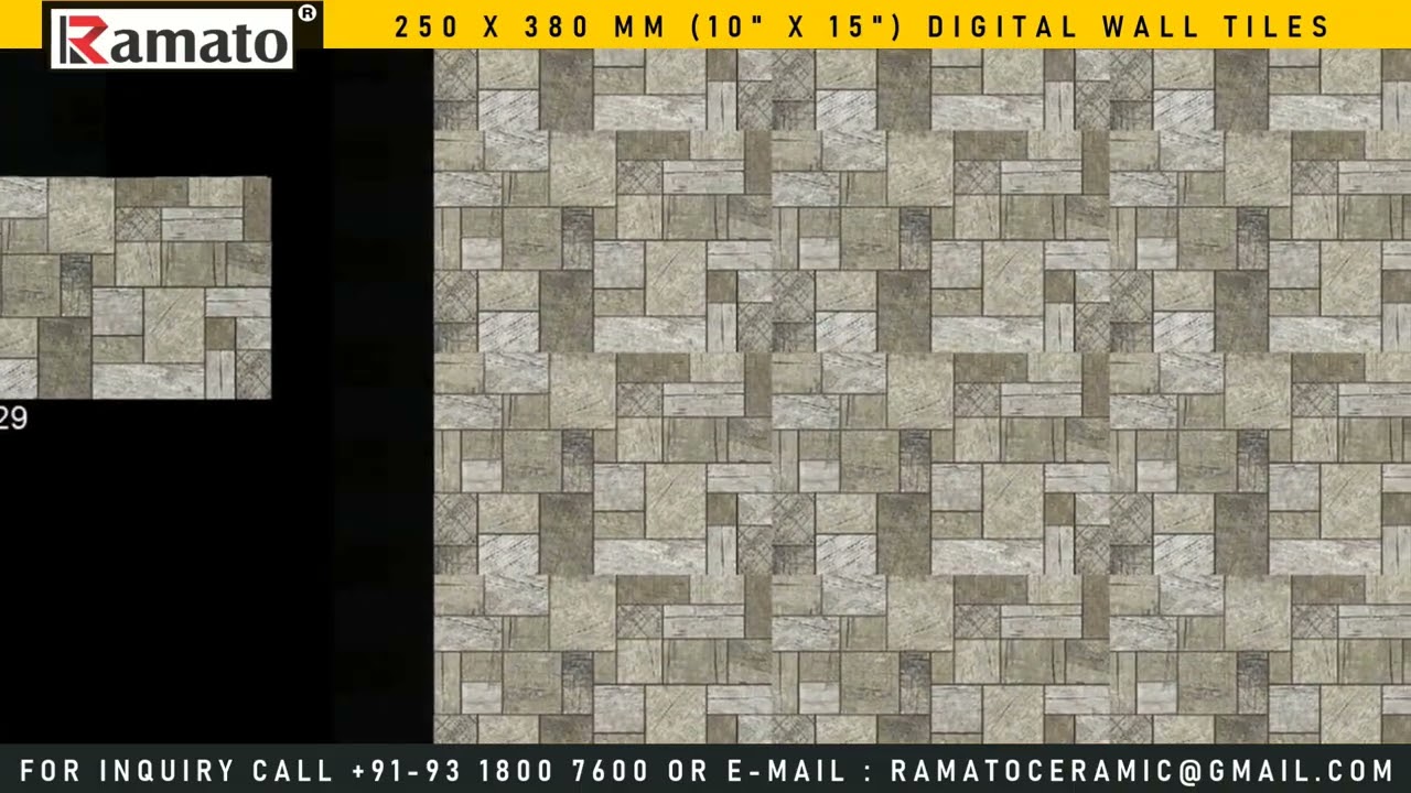 Glossy Elevation Series Digital Wall Tiles 250 x 380 mm 10x15 inch | Rajkot Gujarat INDIA | Prices