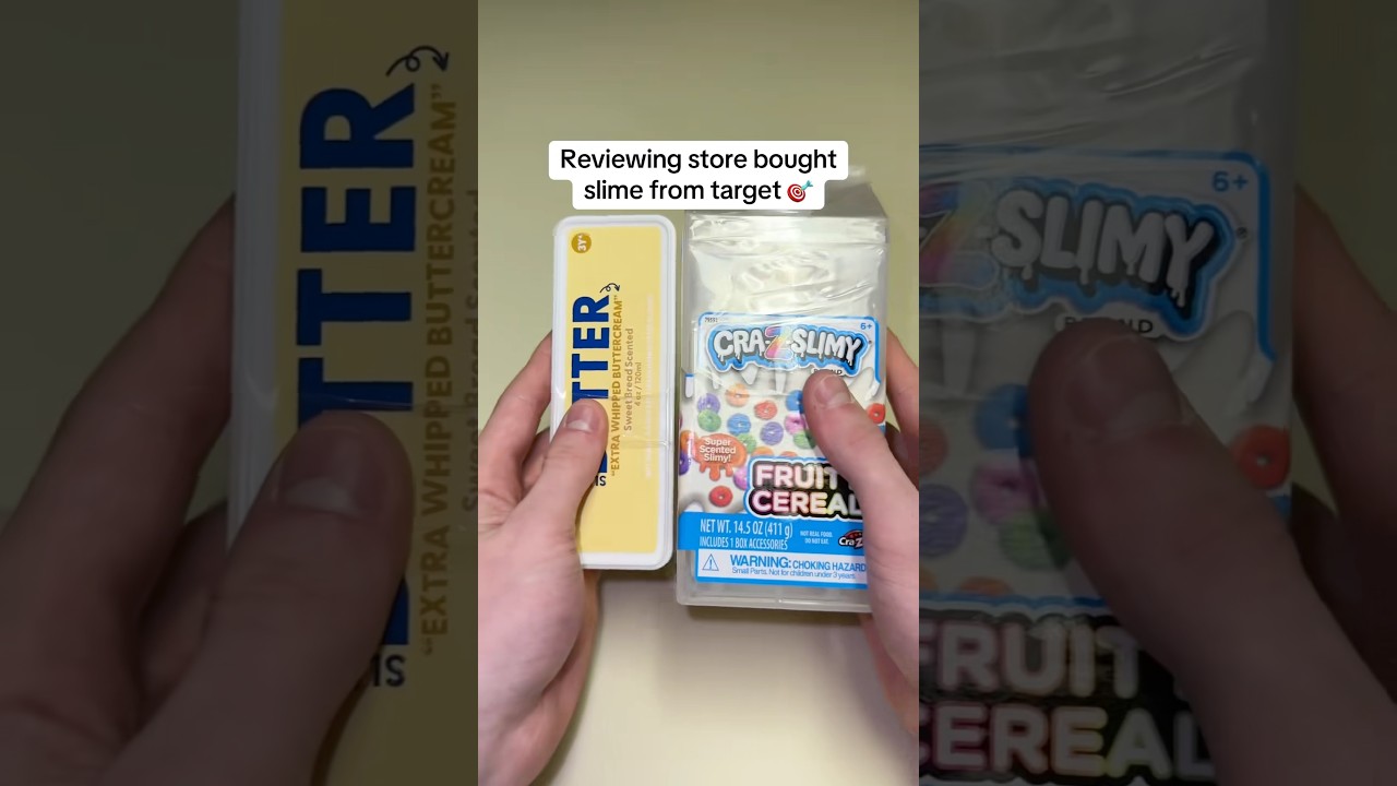 Reviewing store bought slime from target 🎯 #slime #asmr #funny #fyp